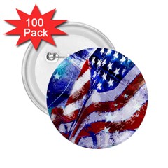 Flag Usa United States Of America Images Independence Day 2 25  Buttons (100 Pack)  by Sapixe