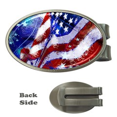 Flag Usa United States Of America Images Independence Day Money Clips (oval)  by Sapixe