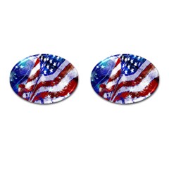 Flag Usa United States Of America Images Independence Day Cufflinks (oval) by Sapixe