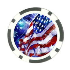 Flag Usa United States Of America Images Independence Day Poker Chip Card Guard by Sapixe