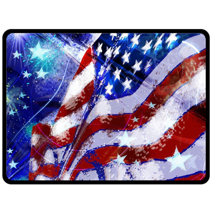 Flag Usa United States Of America Images Independence Day Fleece Blanket (Large) 