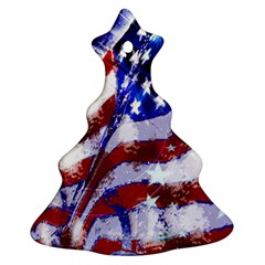 Flag Usa United States Of America Images Independence Day Christmas Tree Ornament (two Sides)