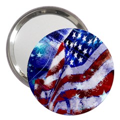 Flag Usa United States Of America Images Independence Day 3  Handbag Mirrors by Sapixe