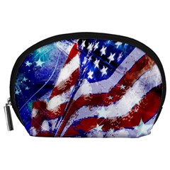 Flag Usa United States Of America Images Independence Day Accessory Pouches (large)  by Sapixe