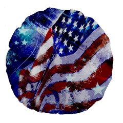 Flag Usa United States Of America Images Independence Day Large 18  Premium Flano Round Cushions by Sapixe