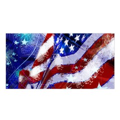 Flag Usa United States Of America Images Independence Day Satin Shawl by Sapixe