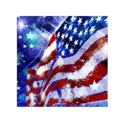 Flag Usa United States Of America Images Independence Day Small Satin Scarf (square) by Sapixe