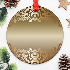 Floral Decoration Round Ornament (two Sides) by Sapixe