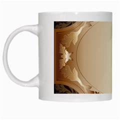 Floral Metal Pattern White Mugs by Sapixe