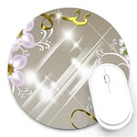 Floral Delight Round Mousepads Front