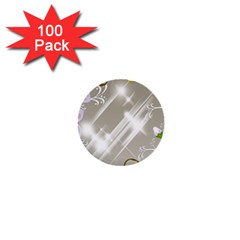 Floral Delight 1  Mini Buttons (100 Pack)  by Sapixe