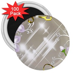 Floral Delight 3  Magnets (100 Pack) by Sapixe