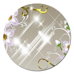 Floral Delight Magnet 5  (round) by Sapixe