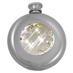 Floral Delight Round Hip Flask (5 Oz) by Sapixe