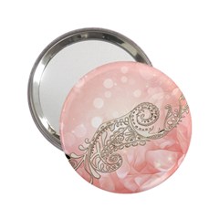 Wonderful Soft Flowers With Floral Elements 2 25  Handbag Mirrors by FantasyWorld7