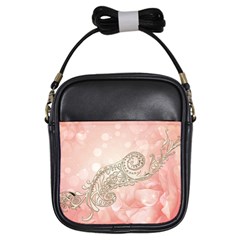 Wonderful Soft Flowers With Floral Elements Girls Sling Bags by FantasyWorld7