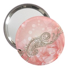 Wonderful Soft Flowers With Floral Elements 3  Handbag Mirrors by FantasyWorld7