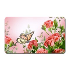 Flora Butterfly Roses Magnet (rectangular) by Sapixe