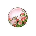 Flora Butterfly Roses Hat Clip Ball Marker Front