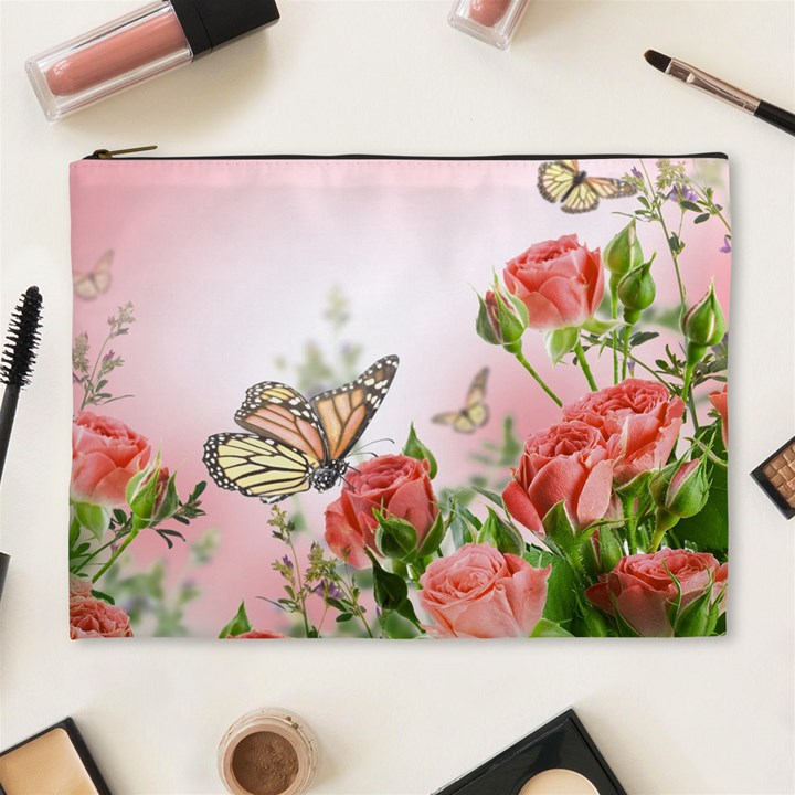 Flora Butterfly Roses Cosmetic Bag (XL)