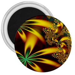 Floral Design Computer Digital Art Design Illustration 3  Magnets by Sapixe