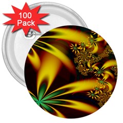 Floral Design Computer Digital Art Design Illustration 3  Buttons (100 Pack)  by Sapixe