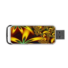 Floral Design Computer Digital Art Design Illustration Portable Usb Flash (one Side) by Sapixe