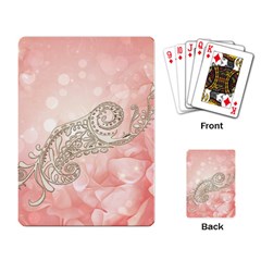 Wonderful Soft Flowers With Floral Elements Playing Card by FantasyWorld7