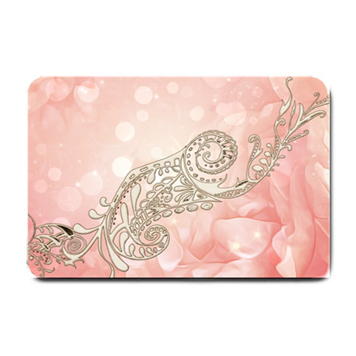 Wonderful Soft Flowers With Floral Elements Small Doormat 