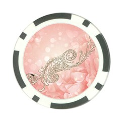 Wonderful Soft Flowers With Floral Elements Poker Chip Card Guard by FantasyWorld7