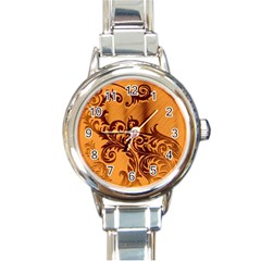 Floral Vintage Round Italian Charm Watch by Sapixe