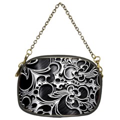 Floral High Contrast Pattern Chain Purses (two Sides)  by Sapixe