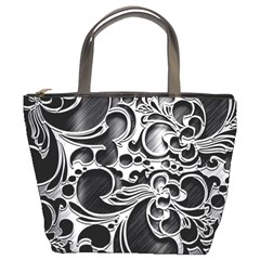 Floral High Contrast Pattern Bucket Bags by Sapixe