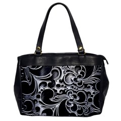 Floral High Contrast Pattern Office Handbags by Sapixe