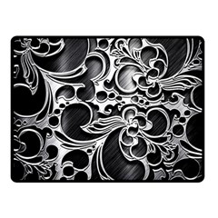 Floral High Contrast Pattern Double Sided Fleece Blanket (small)  by Sapixe