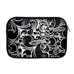 Floral High Contrast Pattern Apple Macbook Pro 17  Zipper Case by Sapixe