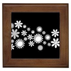 Flower Power Flowers Ornament Framed Tiles by Sapixe