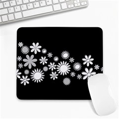 Flower Power Flowers Ornament Large Mousepads by Sapixe