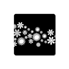 Flower Power Flowers Ornament Square Magnet by Sapixe