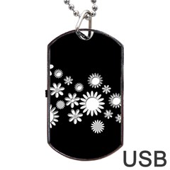 Flower Power Flowers Ornament Dog Tag Usb Flash (one Side) by Sapixe