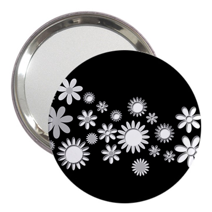 Flower Power Flowers Ornament 3  Handbag Mirrors