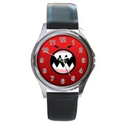 Funny Angry Round Metal Watch