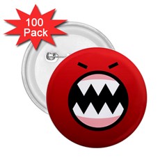 Funny Angry 2 25  Buttons (100 Pack)  by Sapixe