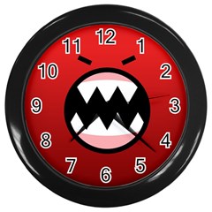 Funny Angry Wall Clocks (black) by Sapixe