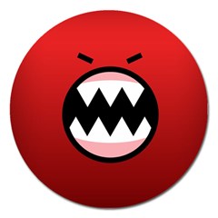 Funny Angry Magnet 5  (round)