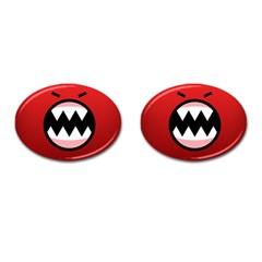 Funny Angry Cufflinks (oval) by Sapixe