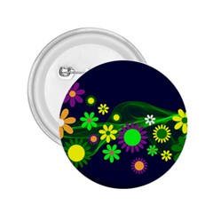 Flower Power Flowers Ornament 2 25  Buttons by Sapixe