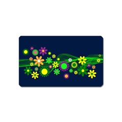 Flower Power Flowers Ornament Magnet (name Card) by Sapixe