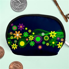 Flower Power Flowers Ornament Accessory Pouches (medium)  by Sapixe