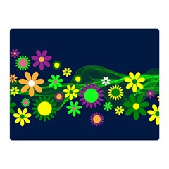 Flower Power Flowers Ornament Double Sided Flano Blanket (mini)  by Sapixe